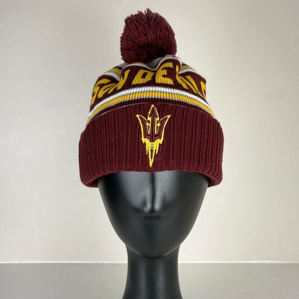 New Era Arizona State Sun Devils Cuffed Knit Pom Beanie Hat